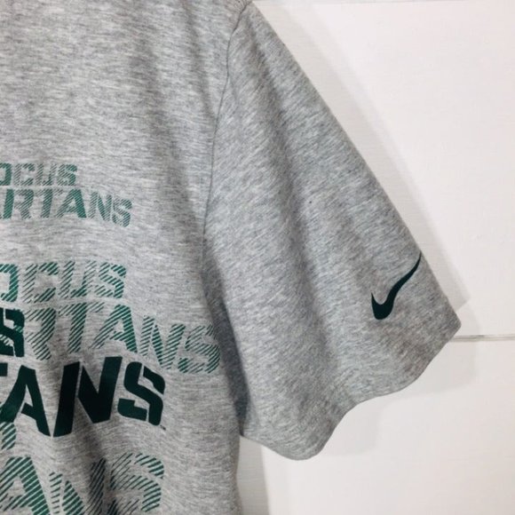 MICHIGAN STATE MSU Nike T-Shirt Short Sleeve Gray Mens Unisex Size MEDIUM EUC - Picture 3 of 6
